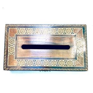 Handmade Wooden Syrian Kleenex Box